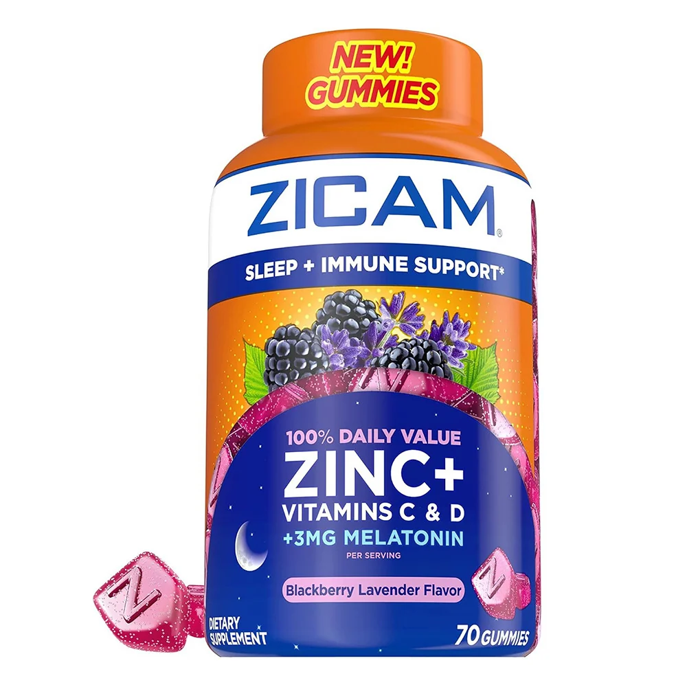 Advanced Zicam Nighttime Immune Support Gummies Blackberry Lavender Flavor 70 Ea Contemporary