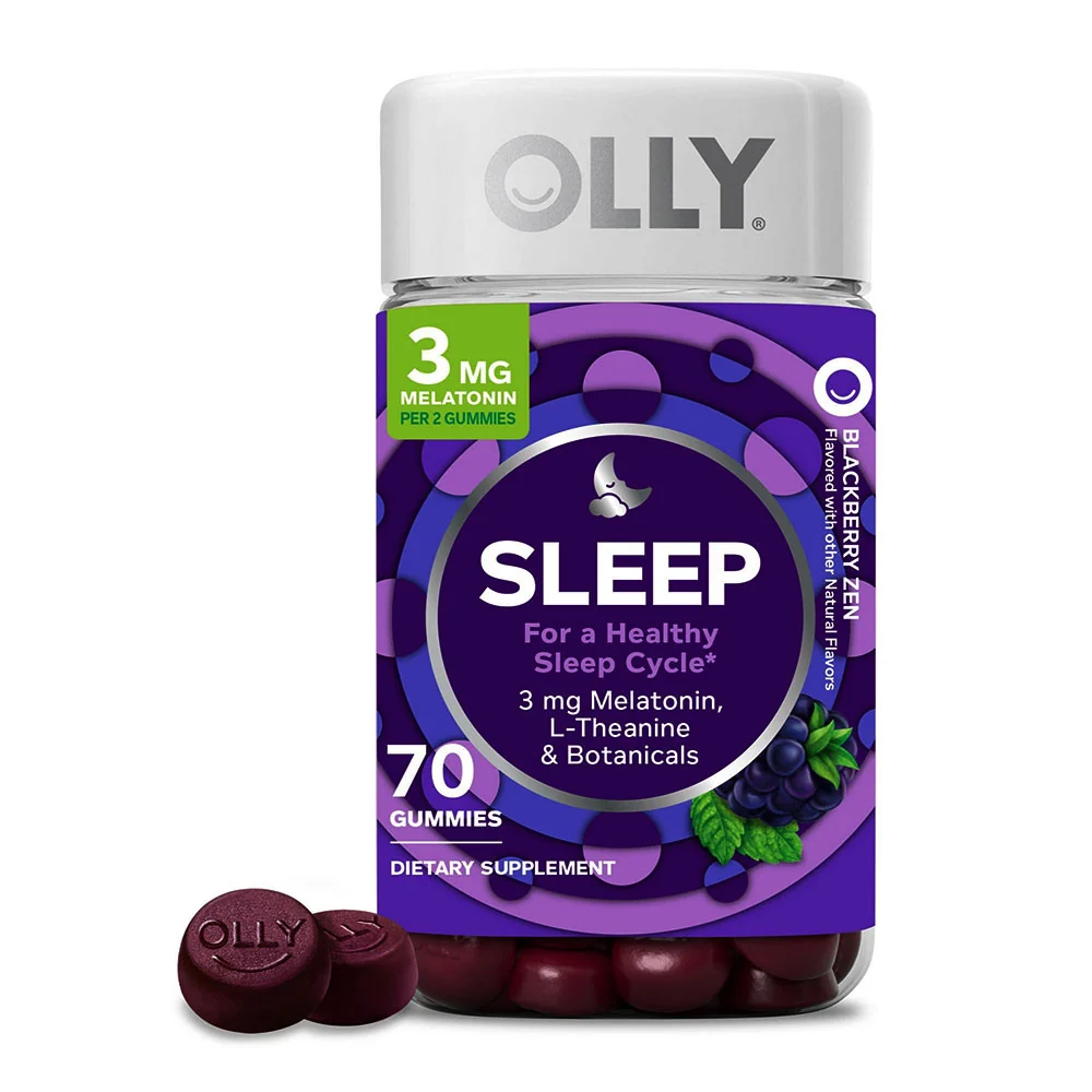 Traditional Olly Sleep Gummy 3 Mg Supplement Blackberry Flavor 70 Ea Genuine