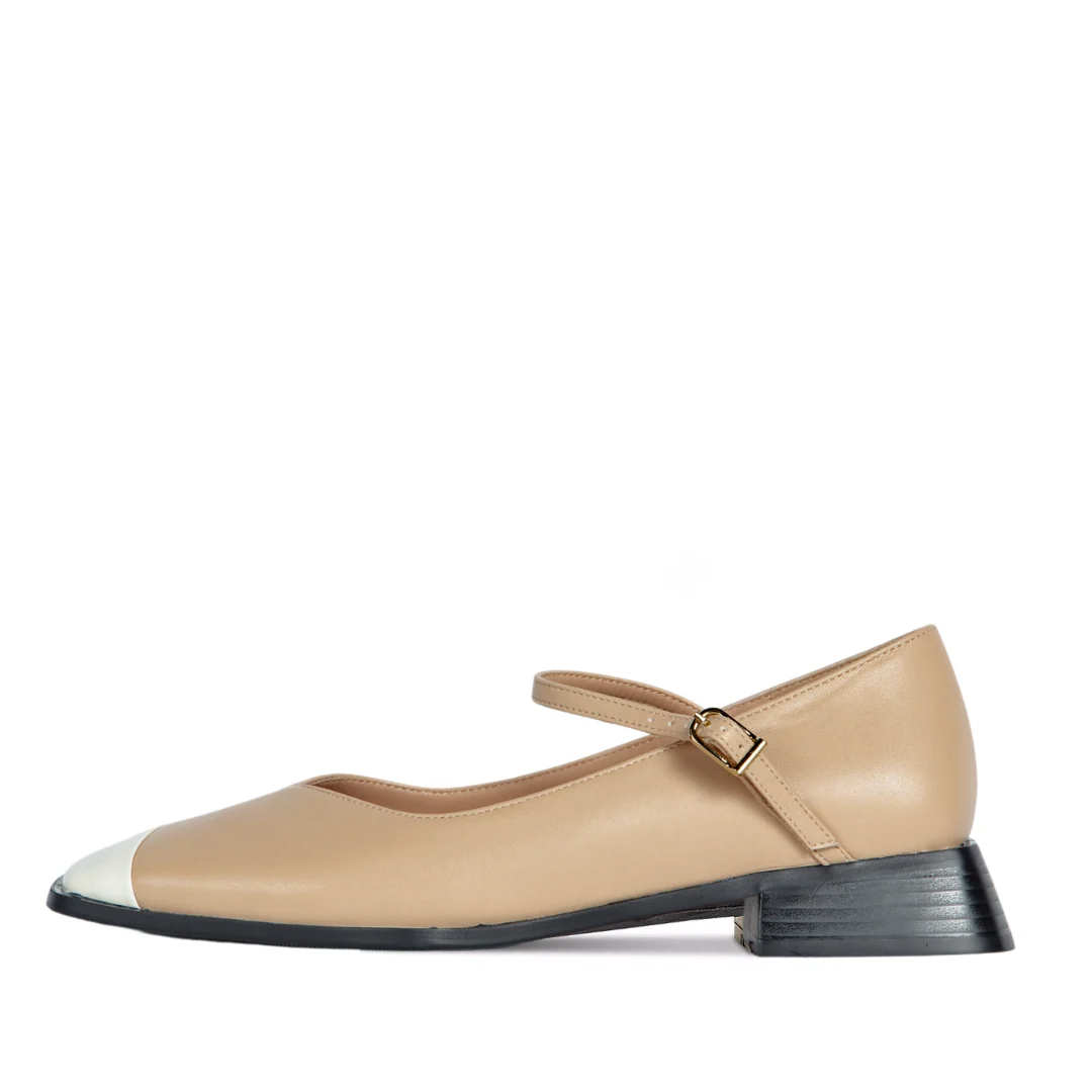 Unique Penelope Mary Jane Flats Nude Detailed