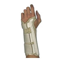 Environmentally Friendly Sportaid Wrist Brace Deluxe Left Beige Medium size 3 - 3.5 inches - 1 ea Reusable