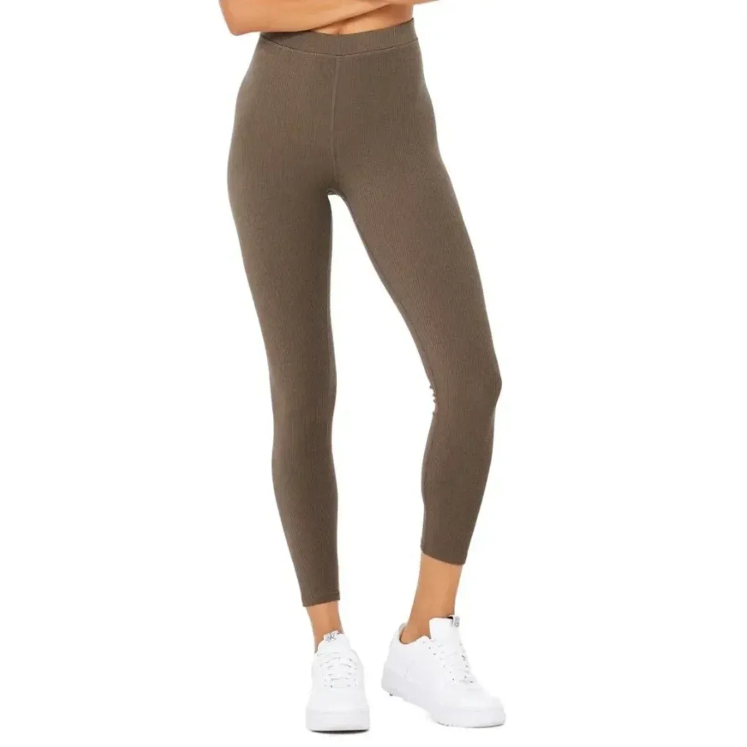 Trendy Alo Yoga Ribbed High Waist 7 8 Blissful Stretch Women's Leggings — Hot Cocoa Reliable