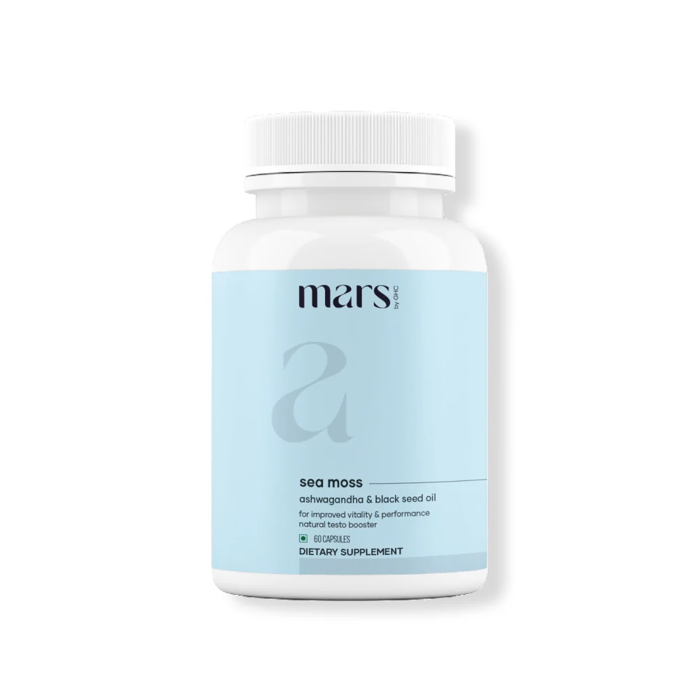 Carefully Designed Mars Natural Sea Moss Caps Powered with Ashwagandha Black Seed Vitamin D3 Clean