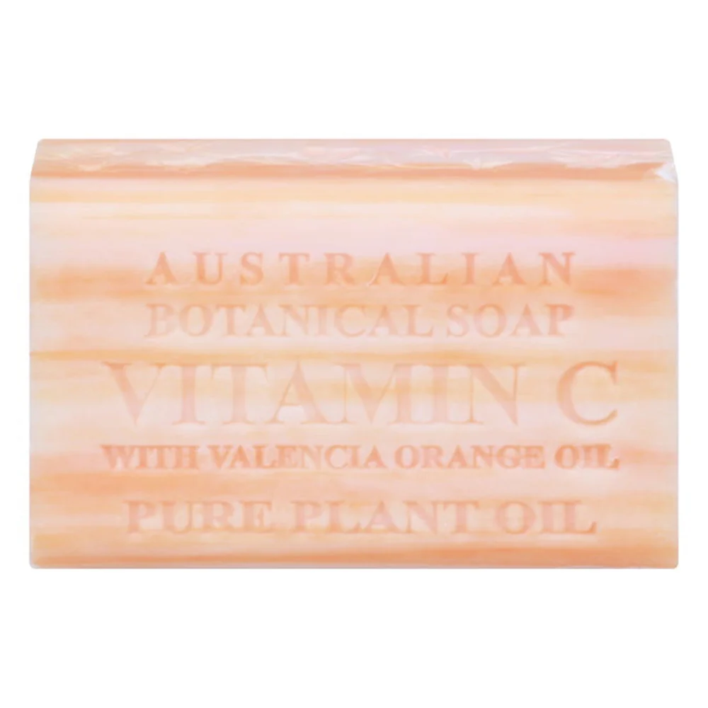 Unique Australian Botanical Bar Soap Vitamin C with Valencia Orange Oil for Brightening and Refreshing the Skin 6.6Oz 187g Elegant