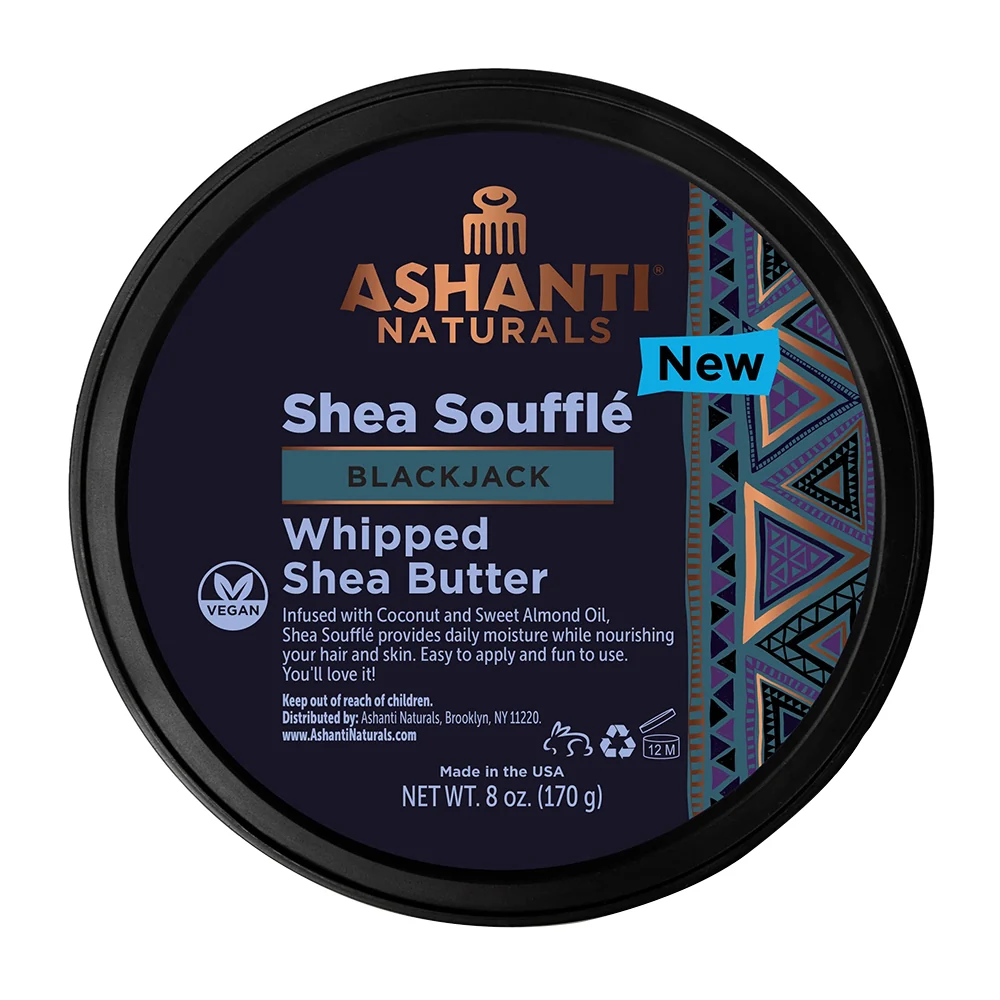Advanced Ashanti Naturals Whipped Shea Souffle Butter Black Jack Moisturize Protect All Types of Skin 8Oz 227g Efficient
