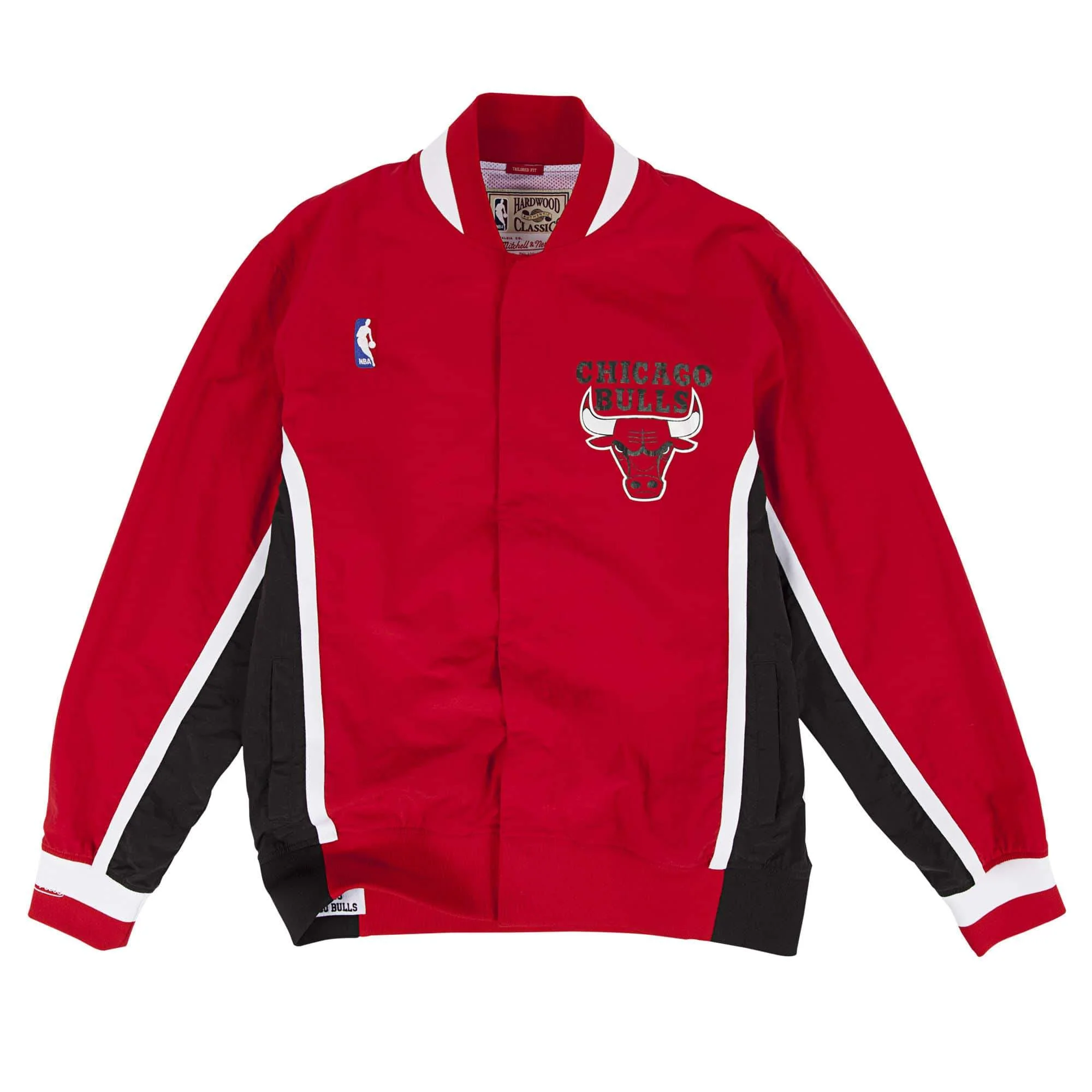 Exceptional Mitchell Ness Men's NBA 1992-93 Warm Up Jacket Red Chicago Bulls Clean