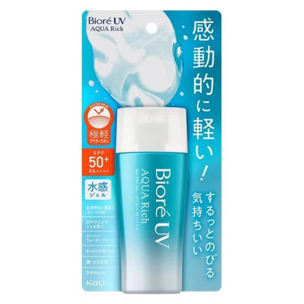 User-Friendly Biore UV Aqua Rich Watery Skin Gel Sunscreen SPF 50 PA 90ml Consistent