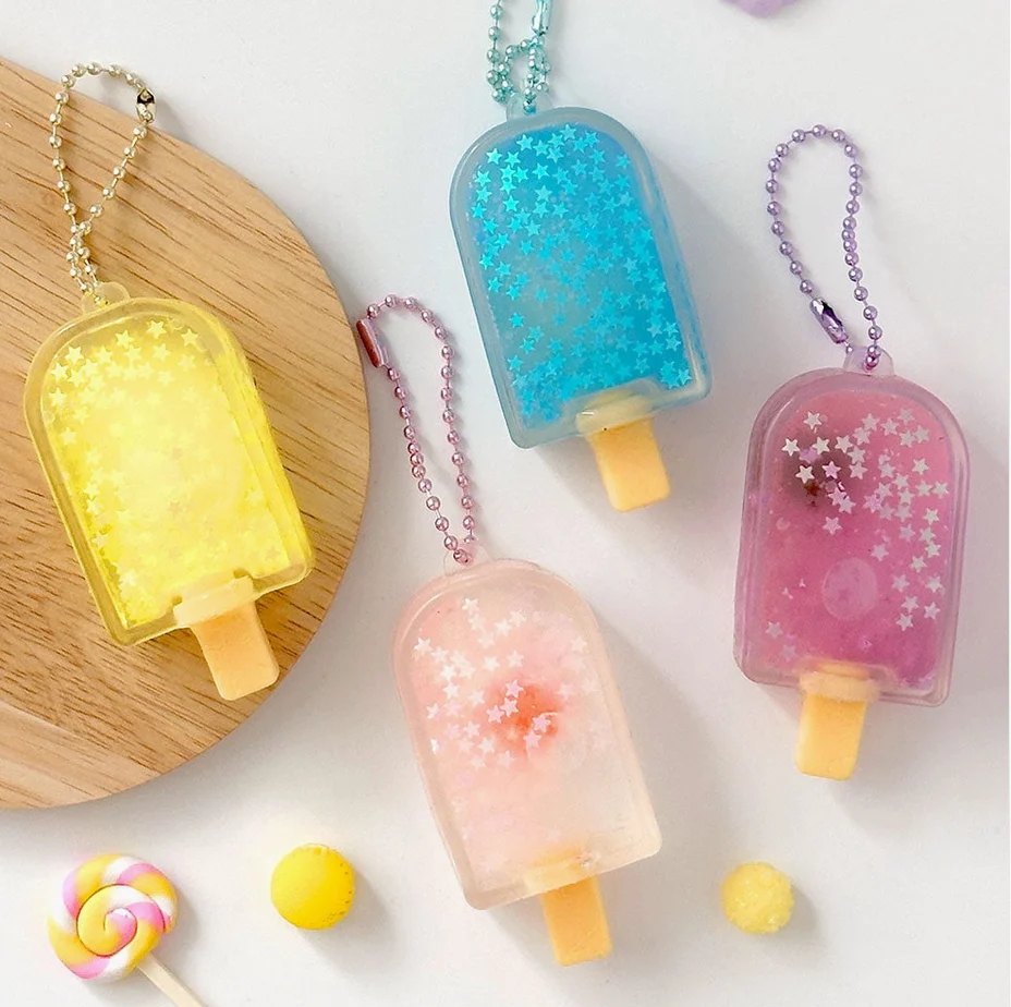 First-Class Squishy Sparkly Ice Cream Keychain Responsible