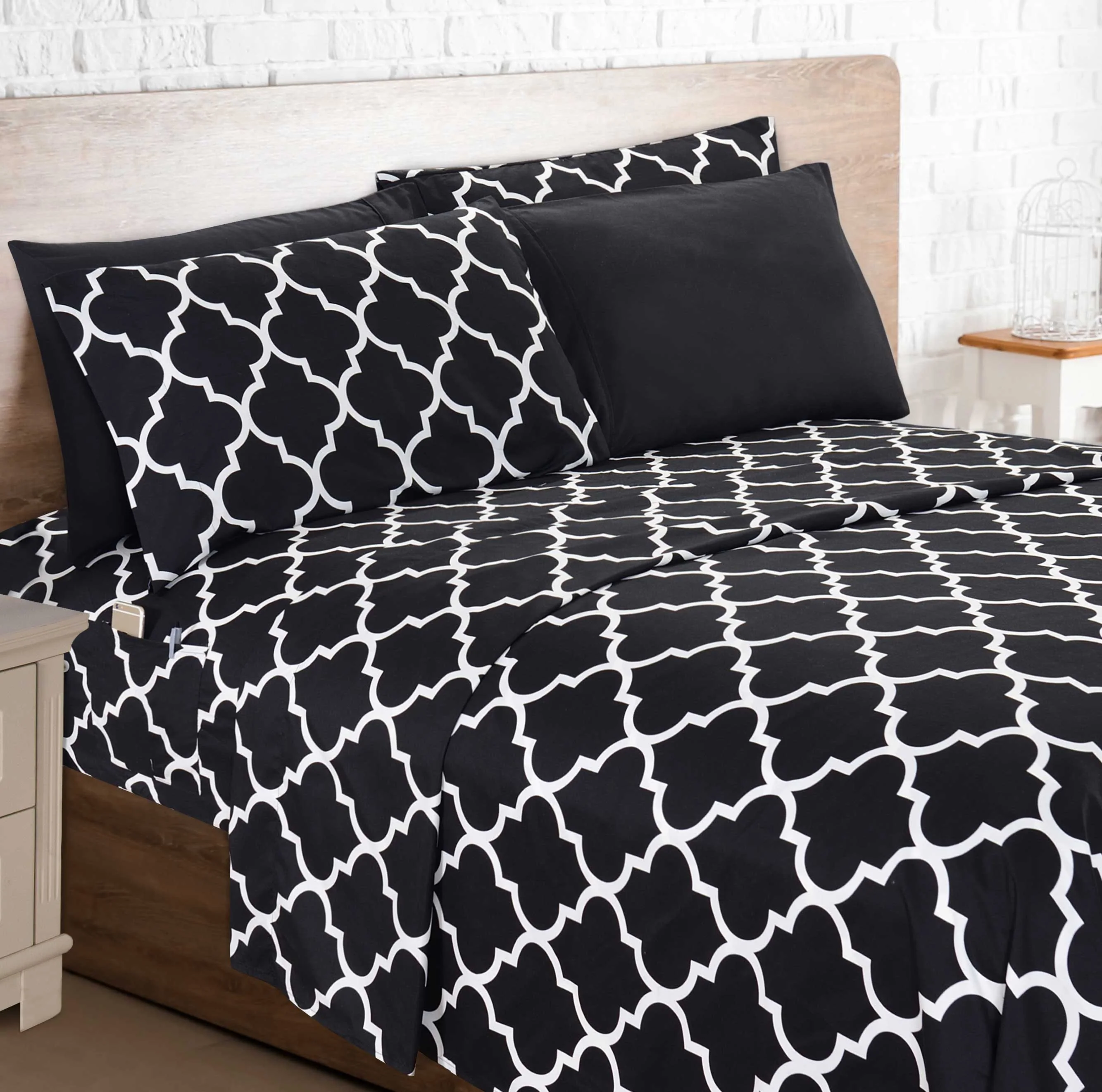 Professional Mocassi 6-Piece Quatrefoil Pattern Sheet Set Consistent