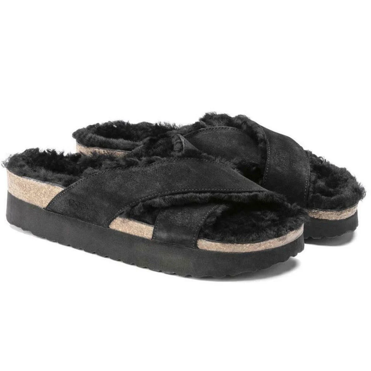 Quality Birkenstock Women's Daytona Platform Shearling Suede Shearling Sandals Pure