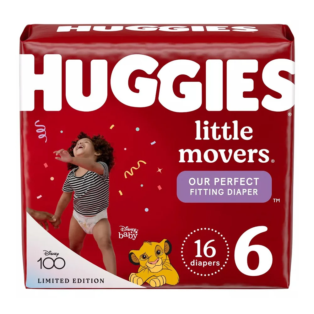 Trendy Huggies Little Movers Baby Disposable Diapers Size 6 16 Ea High-Grade