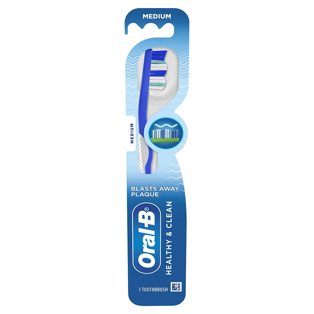 Casual Oral B Healthy and Clean Toothbrush Medium Soft 1 Ea Refined