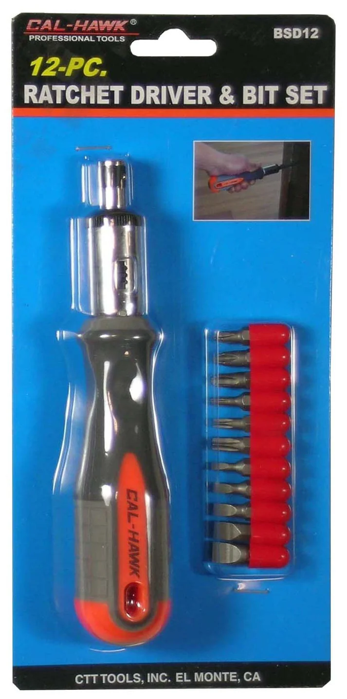 Effective Ratchet Screwdriver and Bit Set 12 Piece Sustainable