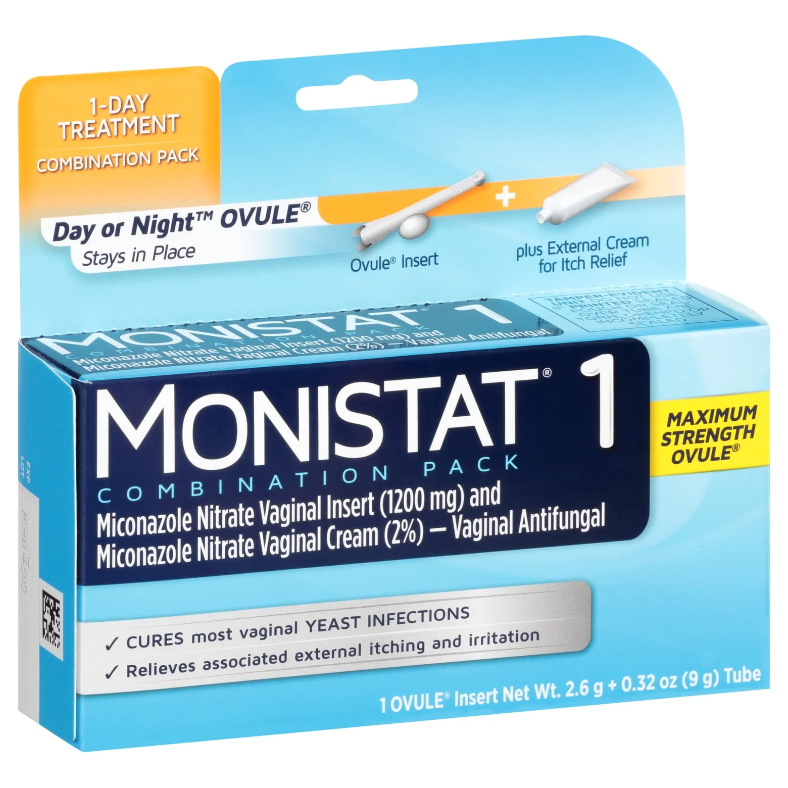 Casual Monistat 1 Vaginal Antifungal Combination Pack Day Or Night - 1 Ea Enhanced