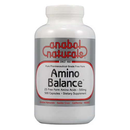 Authentic Anabol Naturals Amino Balance 500mg Capsules Dietary Supplement 500Ea High-Quality