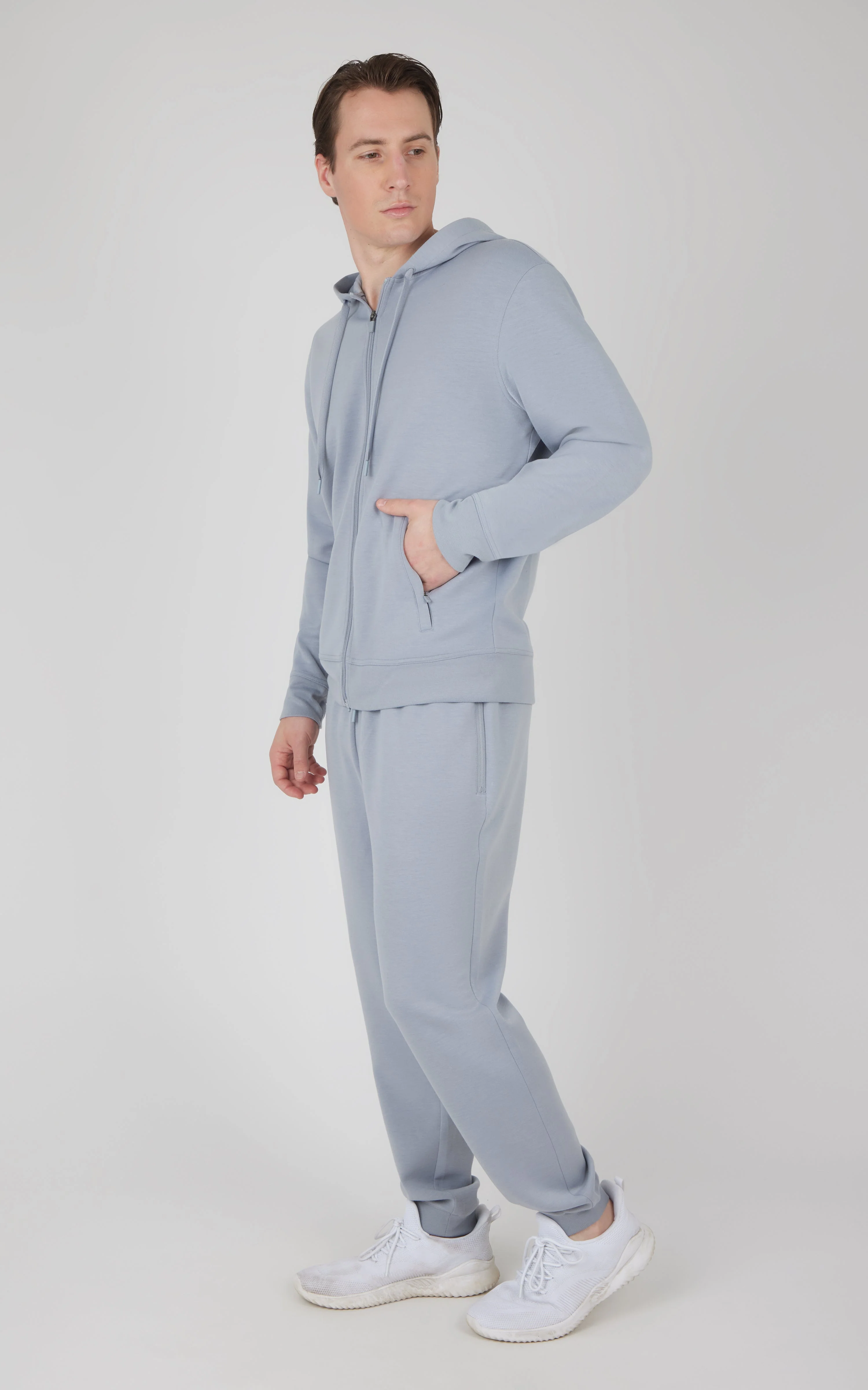 Enhanced 90 Degree by Reflex Men's Softlite Full Zip Jacket and Jogger Set Organic