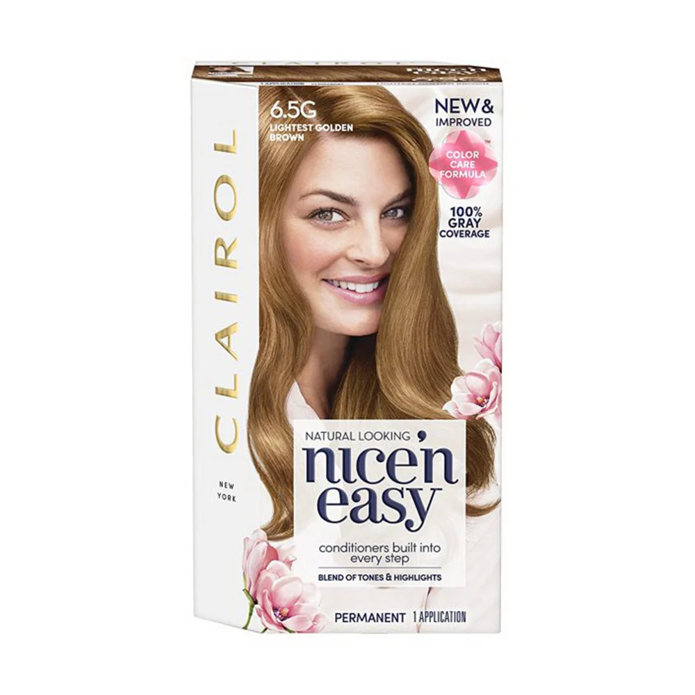 Effective Clairol Nice N Easy Permanent Hair Color 6.5G Lightest Golden Brown 1 Kit High-Performance