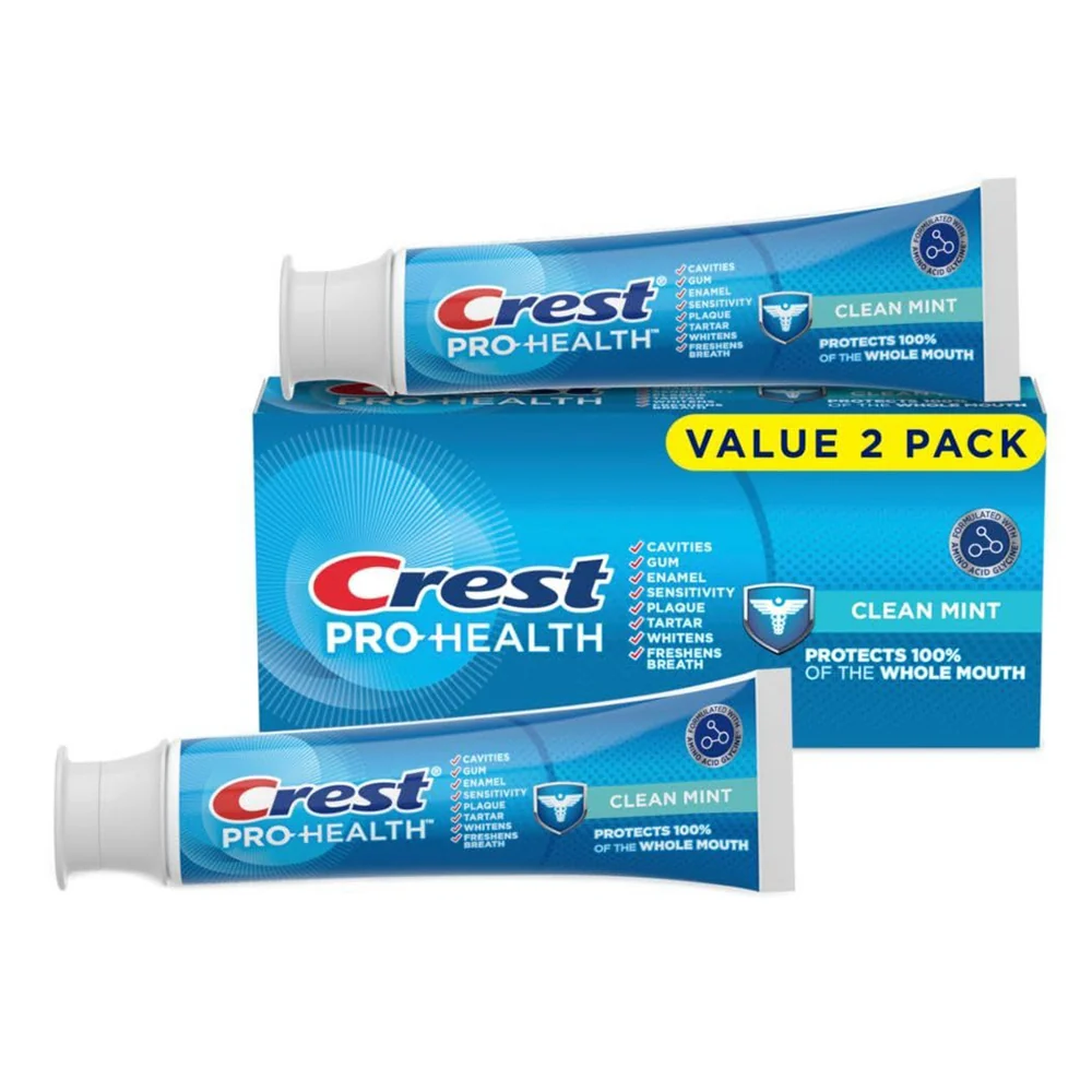Unique Crest Pro Health Clean Mint Toothpaste Twin Pack 4.3Oz 121g Pack of 2 Prestigious