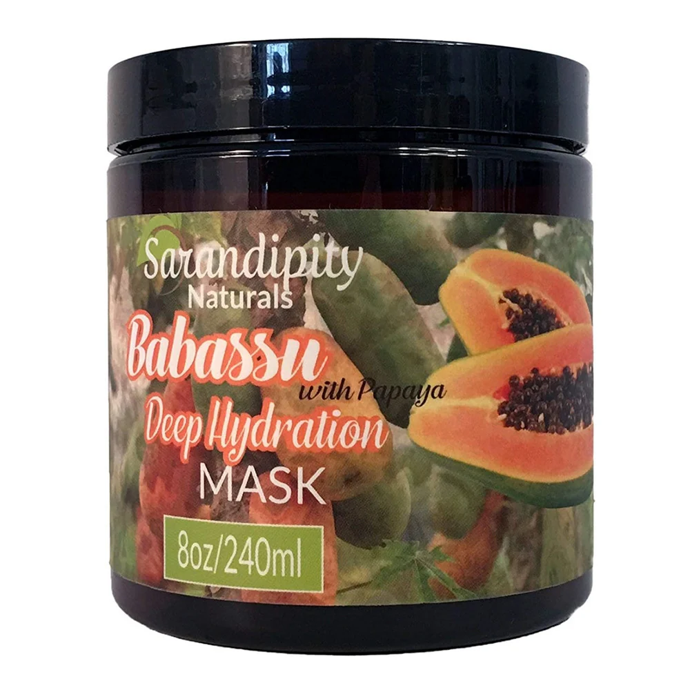 Secure Sarandipity Naturals Babassu with Papaya Deep Hydration Mask 8 Oz Expertly Made