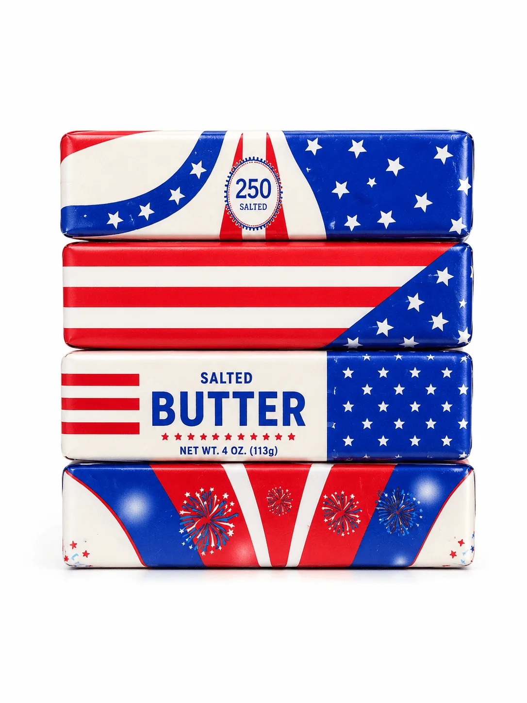 Classic USA Butter Squishy Toy 2-Pack – Patriotic America 250 Fidget Squeeze Toy July 4th Mystery Color Stress Ball Set World-Class