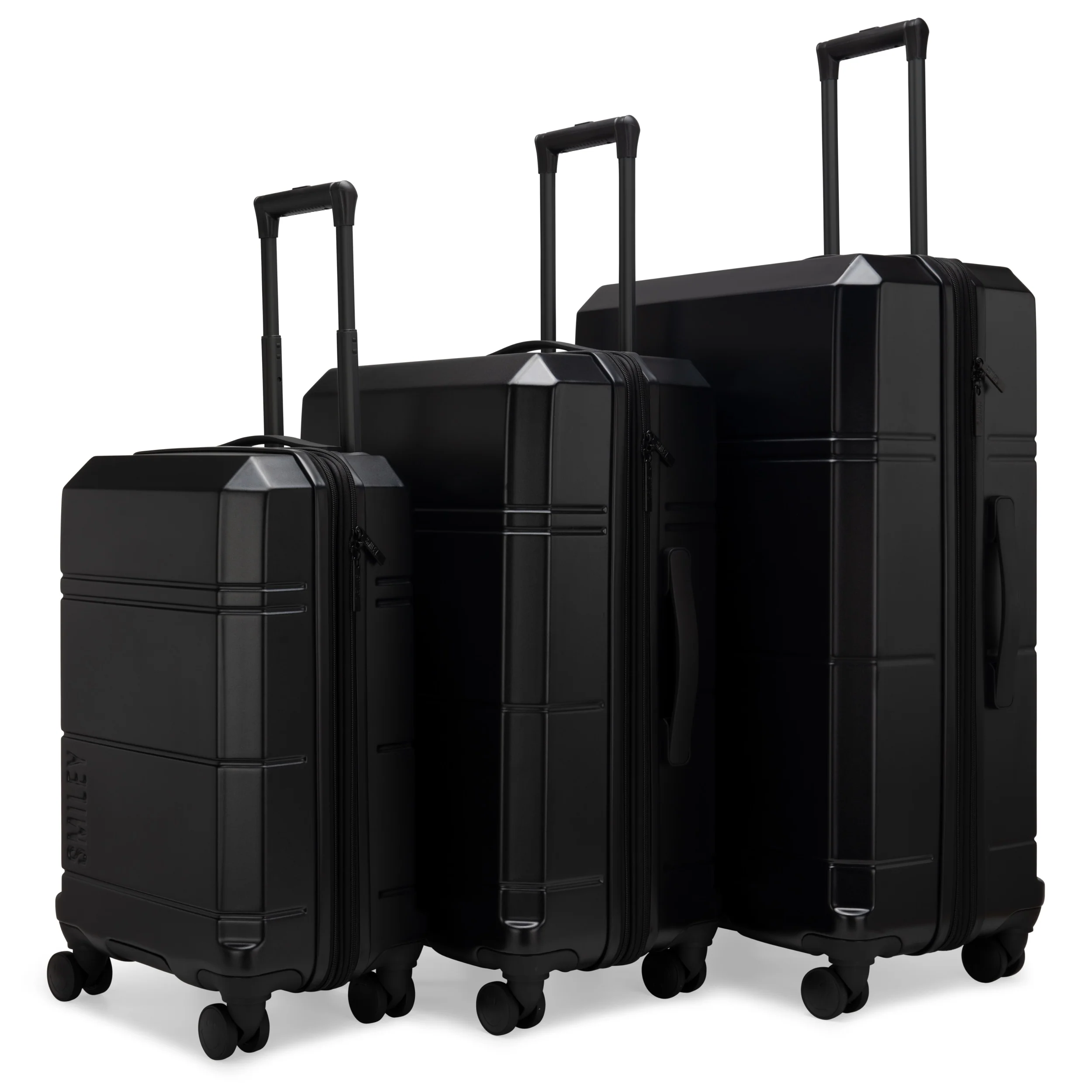 Top-Quality SMILEY Cheerful Cruiser 3-Piece Expandable Spinner Luggage Set Excellent