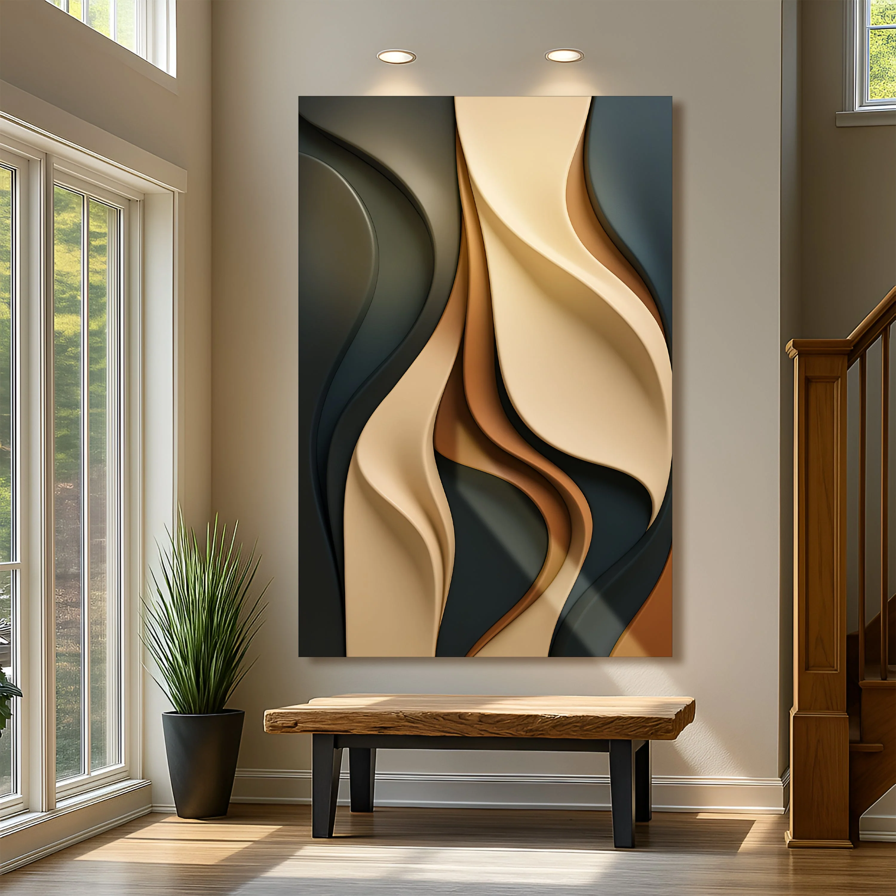 Authentic Modern Abstract Minimalist Wall Art Pure