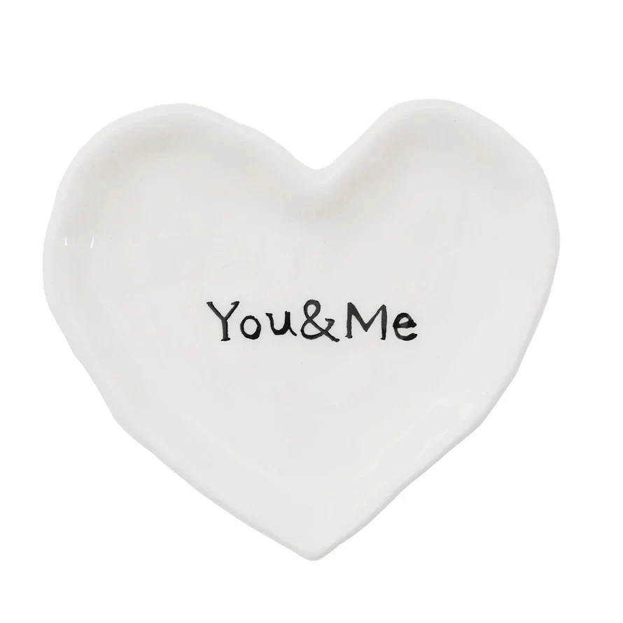 Verified You Me Ceramic Heart Dish Premium