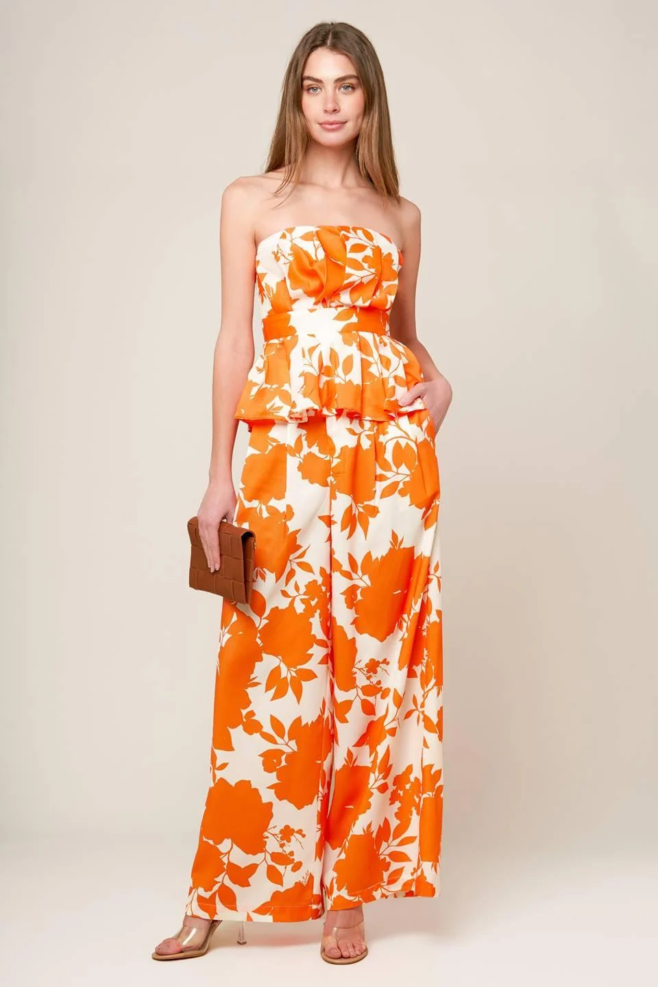 Stylish Time for Orange Tea Woven Pants Eco-Friendly
