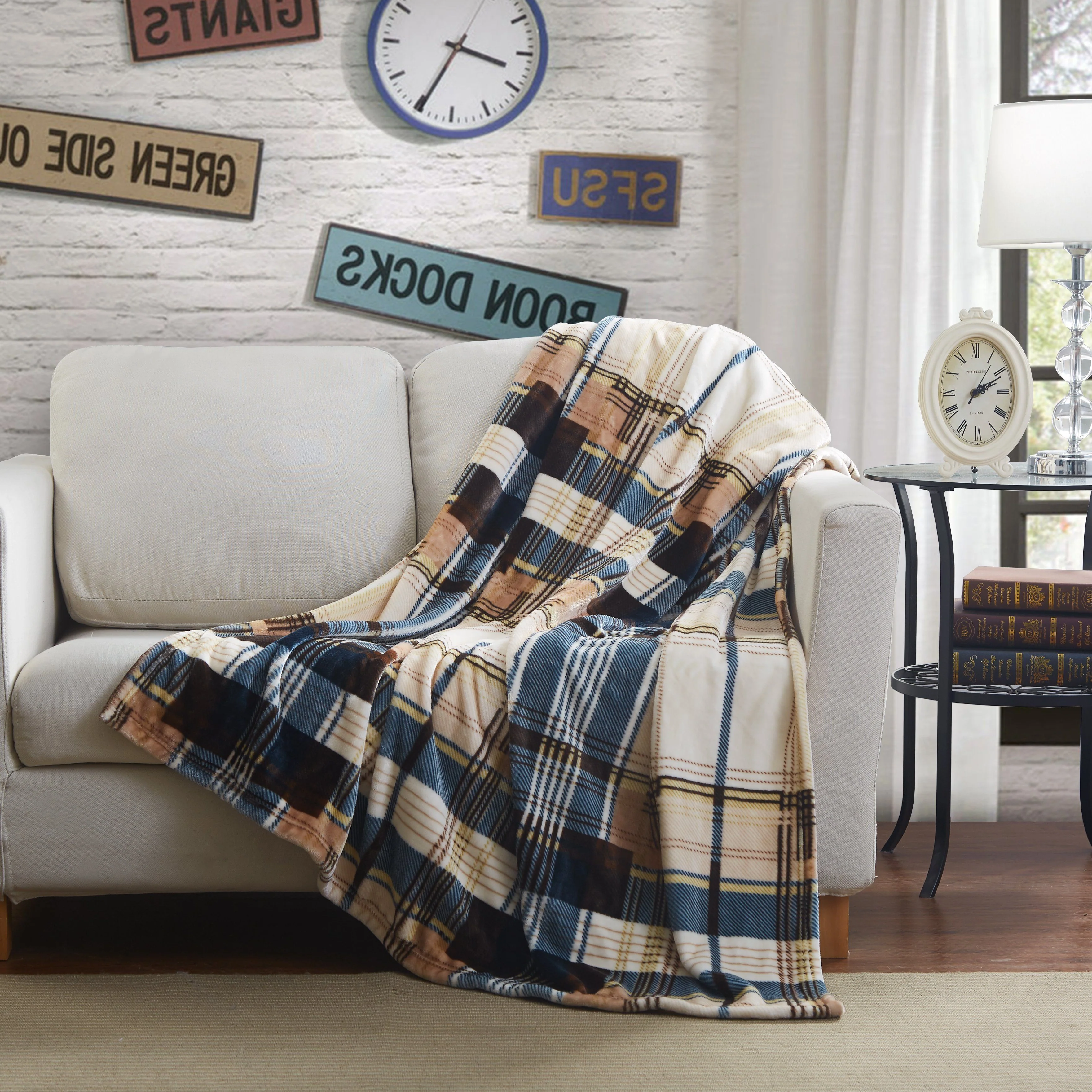 Pure Tache Super Soft Winter Cabin Flannel Throw Blanket Premium Material