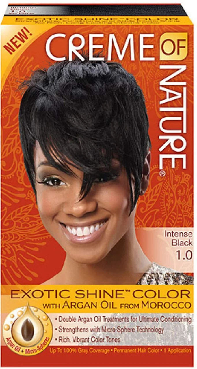 Breathable Creme Of Nature Color 1.0 Intense Black Exotic Shine 1 Ea Innovative