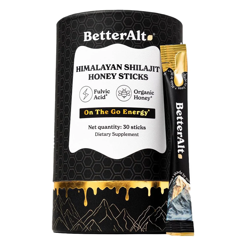 Carefully Designed Better Alt Pure Himalayan Shilajit Sticks with Organic Honey Saffron Sticks for Energy Boost and Immune Support 30Ea Premium Material