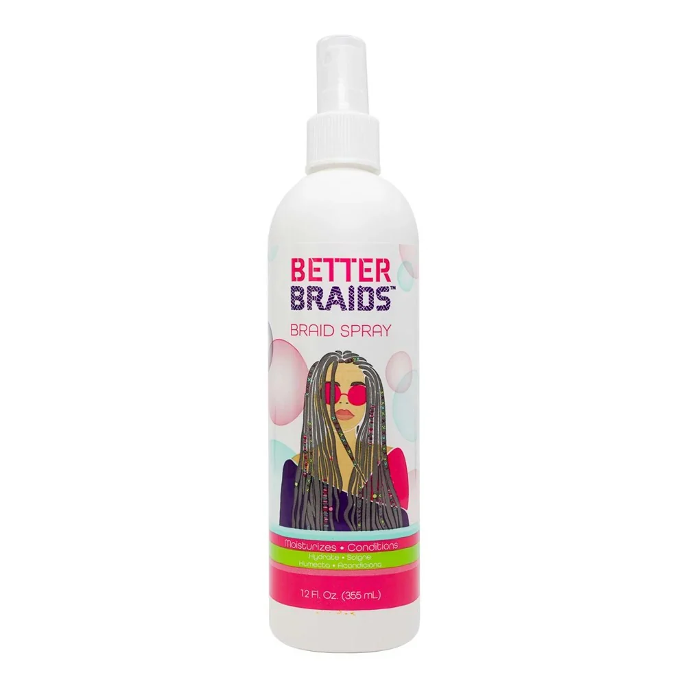 Authentic Better Braids Spray for Hair Moisturizing and Braid Maintenance 12Oz 355ml Lightweight