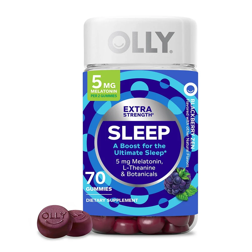 Safe Olly Extra Strength Sleep Gummy 5 Mg Supplement Blackberry Flavor 70 Ea Dependable