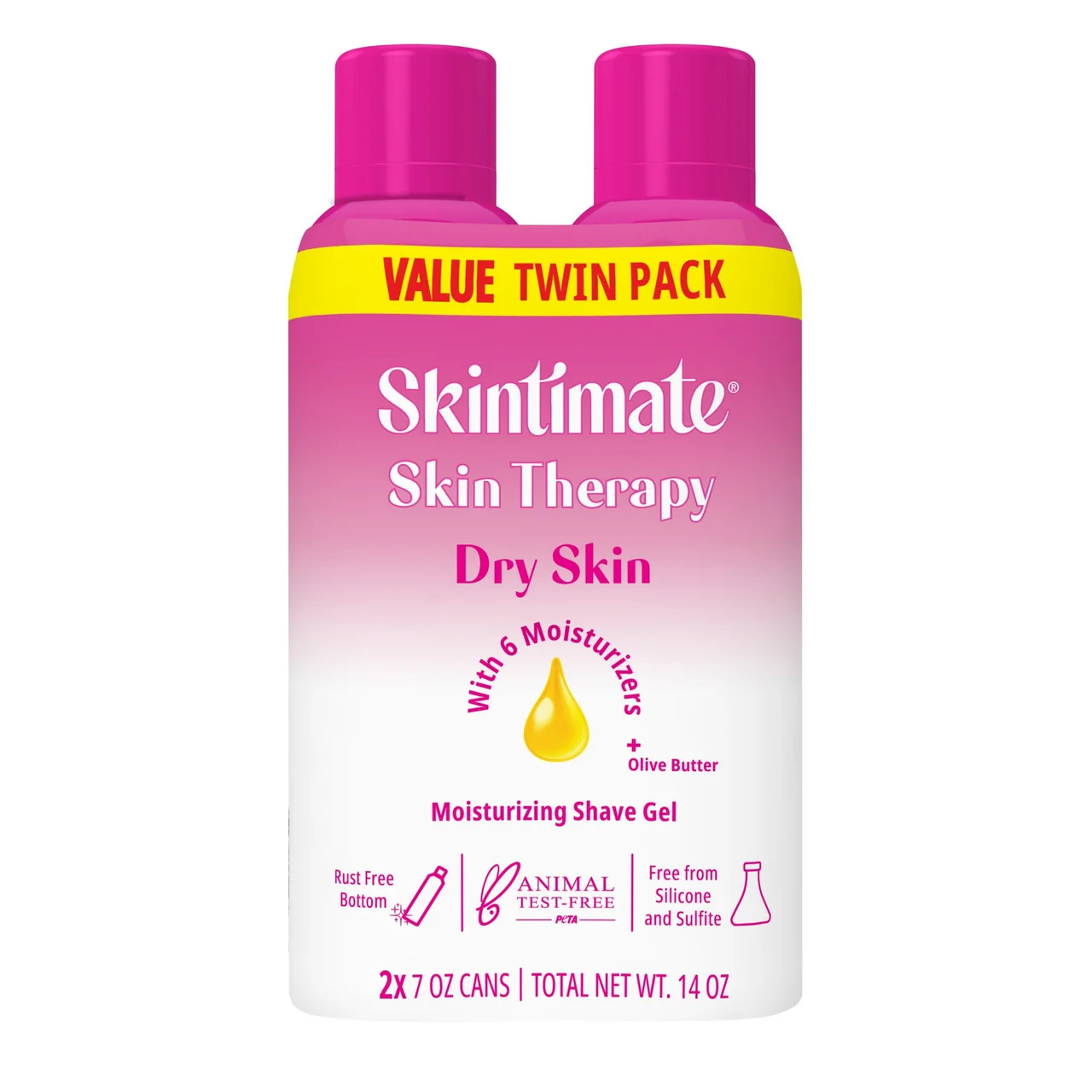 Enhanced Skintimate Skin Therapy Dry Skin Women's Shave Gel Pack Of 2 7 Oz Minimalist