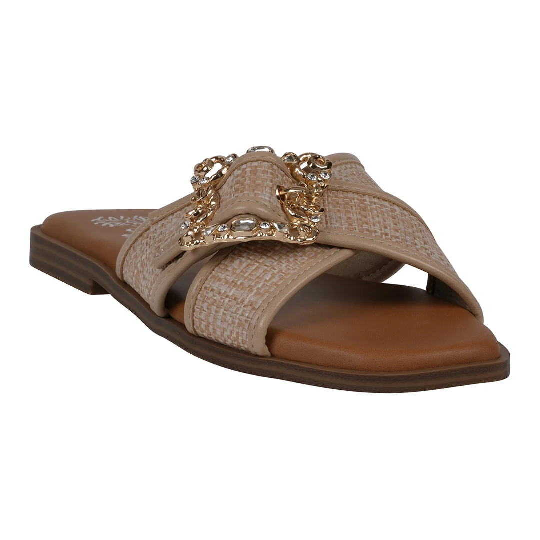 Sustainable Women's Ivy Natural Woven Flat Sandals Unique