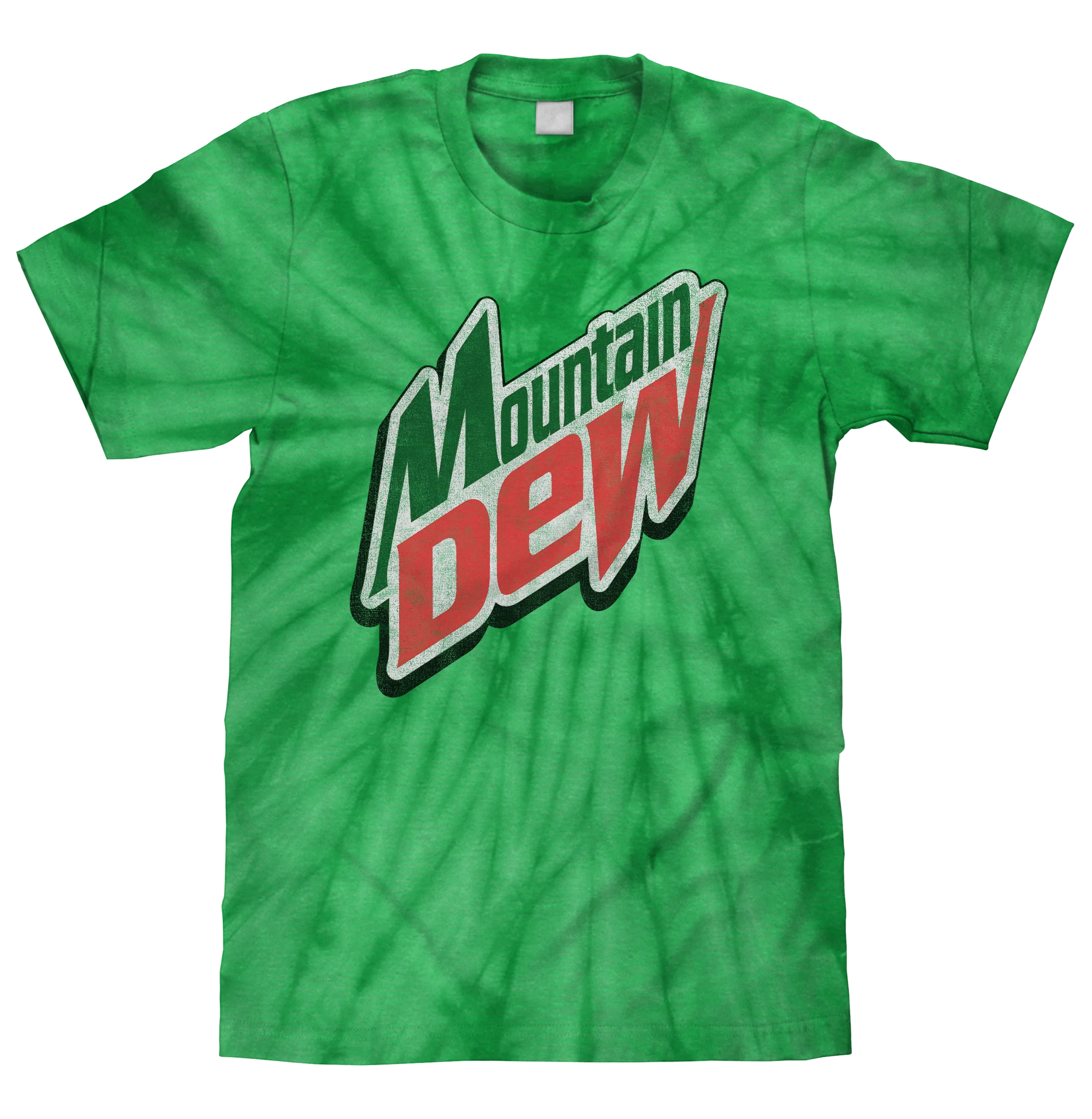 Authentic Mountain Dew Logo Tie Dye T-Shirt - Spider Kelly Quality
