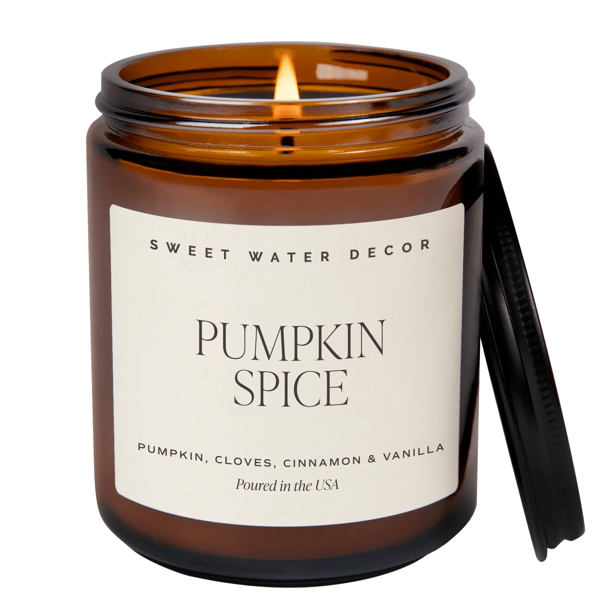 Convenient Pumpkin Spice Soy Candle 9oz. Amber Jar Carefully Designed
