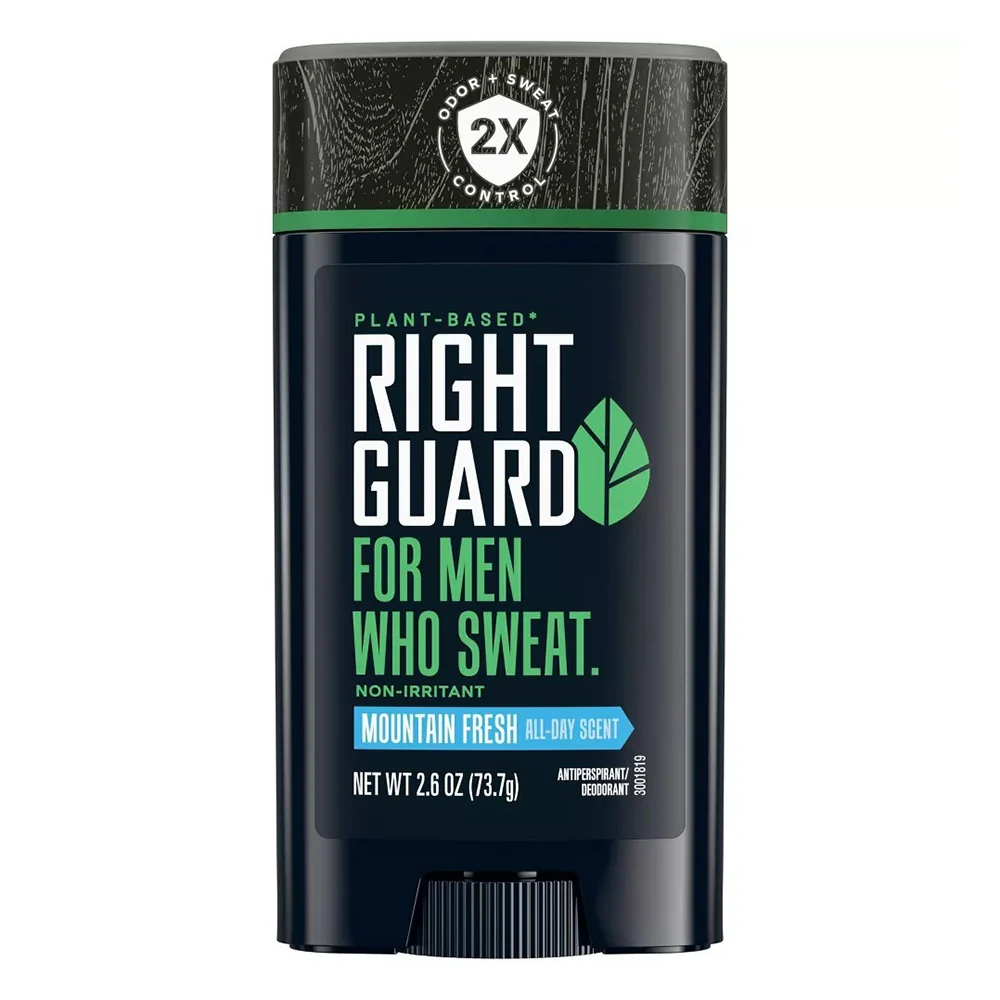 Trusted Right Guard Plant Based Invisible Solid Antiperspirant and Deodorant for Men 2.6Oz 73.7g User-Friendly