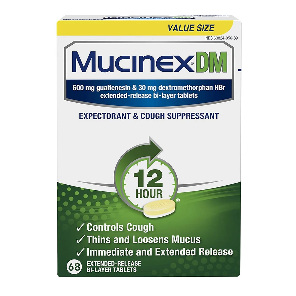 Classic Mucinex Dm Extended Release Bi Layer Tablets 600 Mg 68 Ea Premium