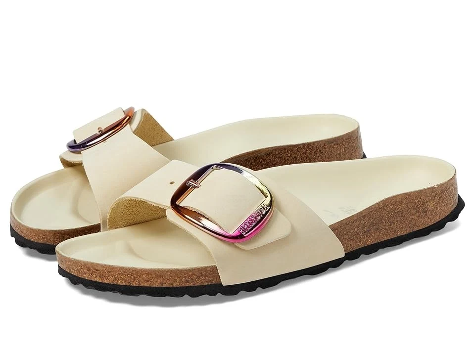 Specialty Birkenstock Madrid Big Buckle Natural Leather Patent Sandals Soft