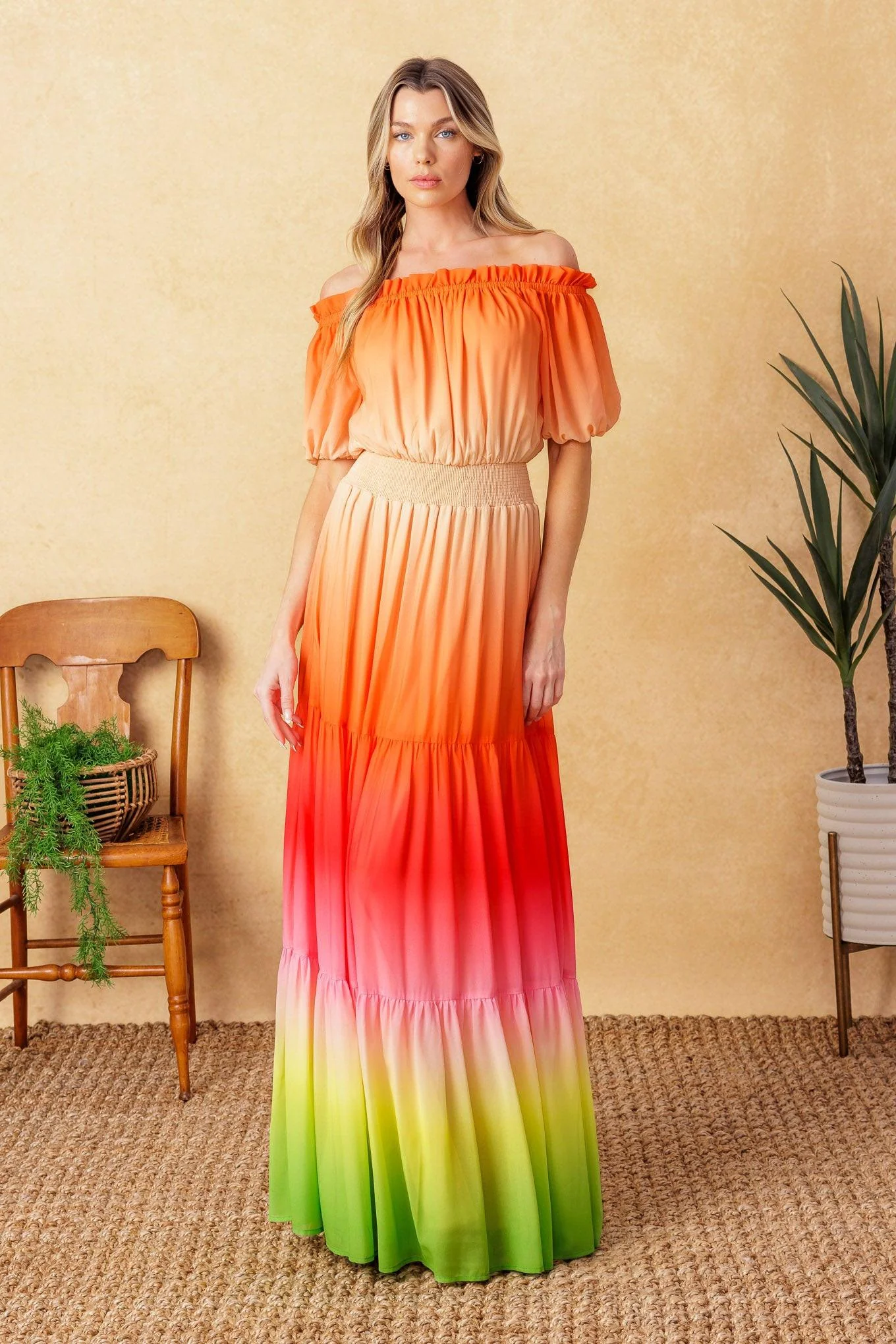 Artisan Forgotten Story Woven Maxi Dress Natural