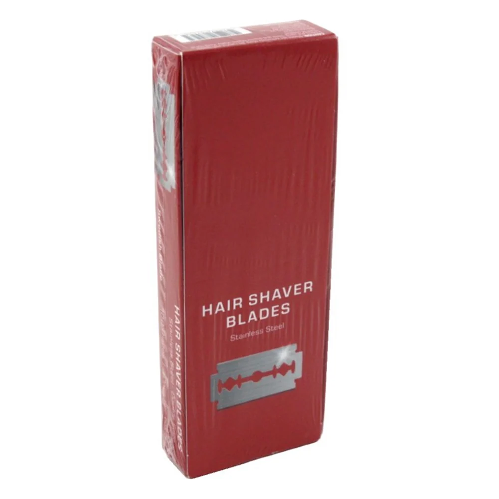 Artisan Kiss Red Hair Shaper Blades Double Edge Precision Trimming and Styling 100Ea Fine