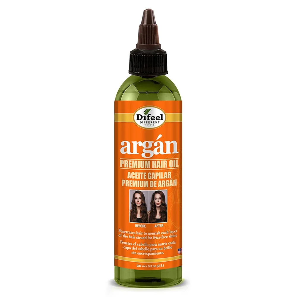 Authentic Difeel Argan Hydrating Premium Hair Oil Frizz Shine 8Oz 237ml Luxury