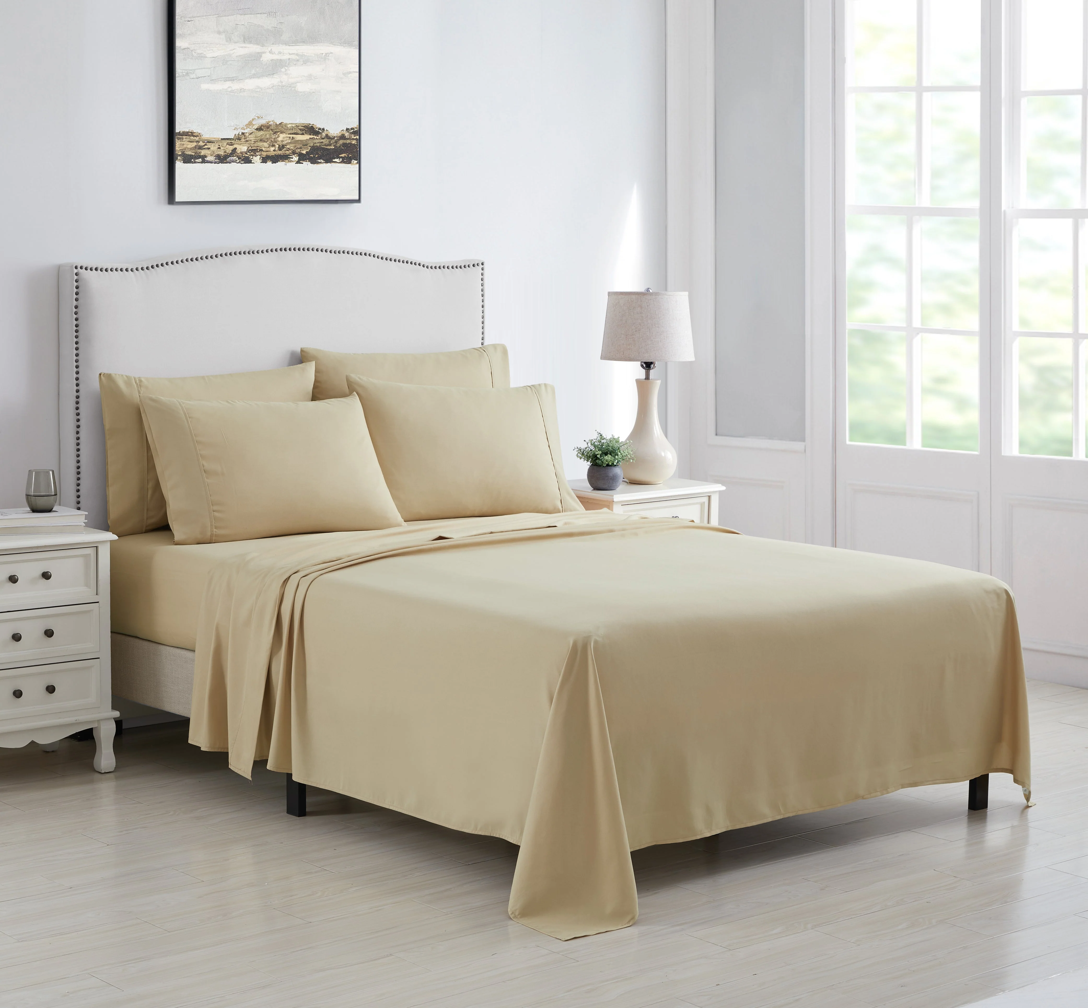 Traditional Kathy Ireland 6 Piece Brushed Microfiber Sheet Set Superior