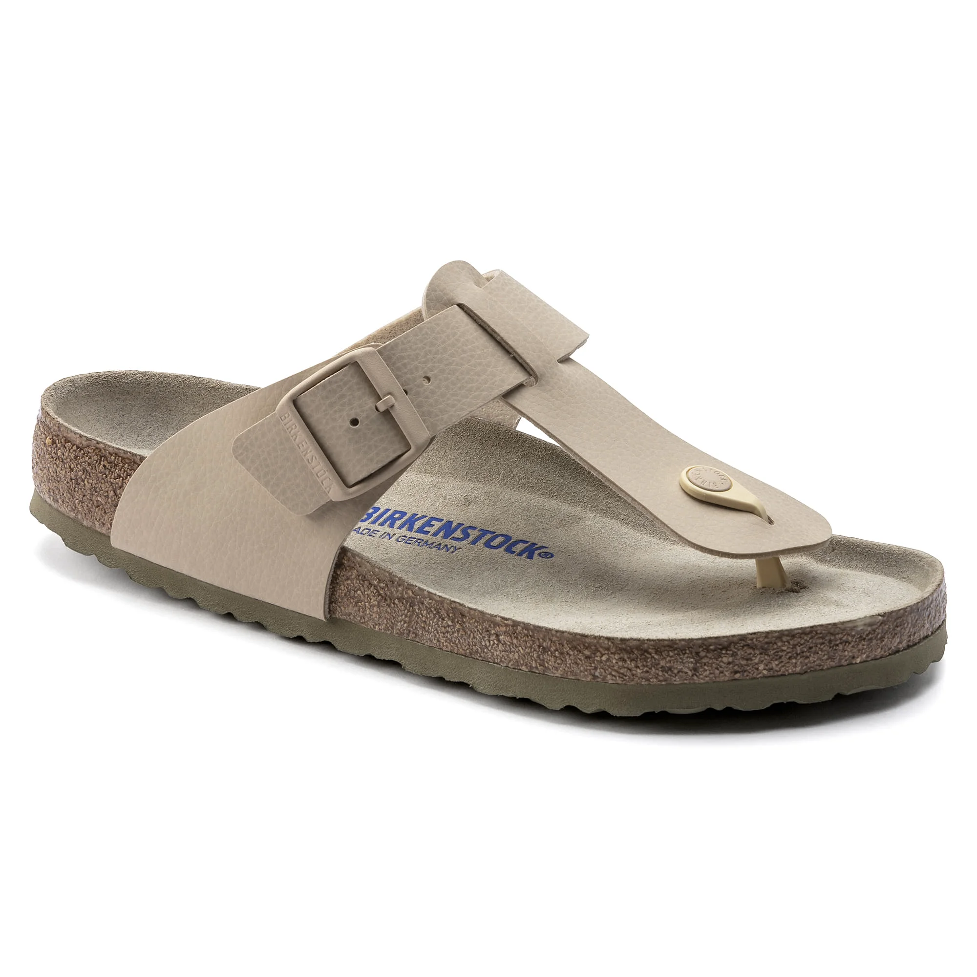 Unique Birkenstock Medina Soft Footbed Birko-Flor Desert Soil Sandcastle Sandals Detailed