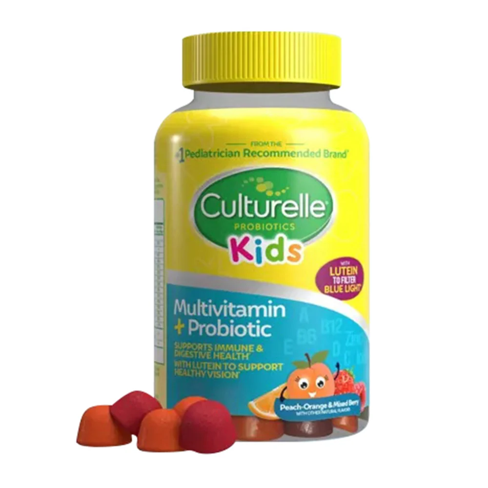 Excellent Culturelle Kids Probiotics Multivitamin Peach Orange and Mixed Berry 60 Ea Proven