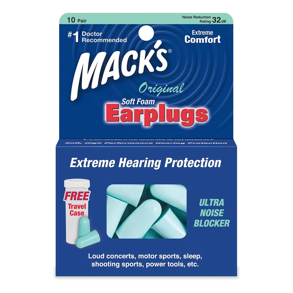 Versatile Macks Soft FoamEarplugs 10 Pairs Solution to Noise Pollution 1Ea Stylish