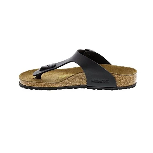 Detailed Birkenstock Gizeh Sandals Birko-Flor Black 44 Regular Wide High-Performance