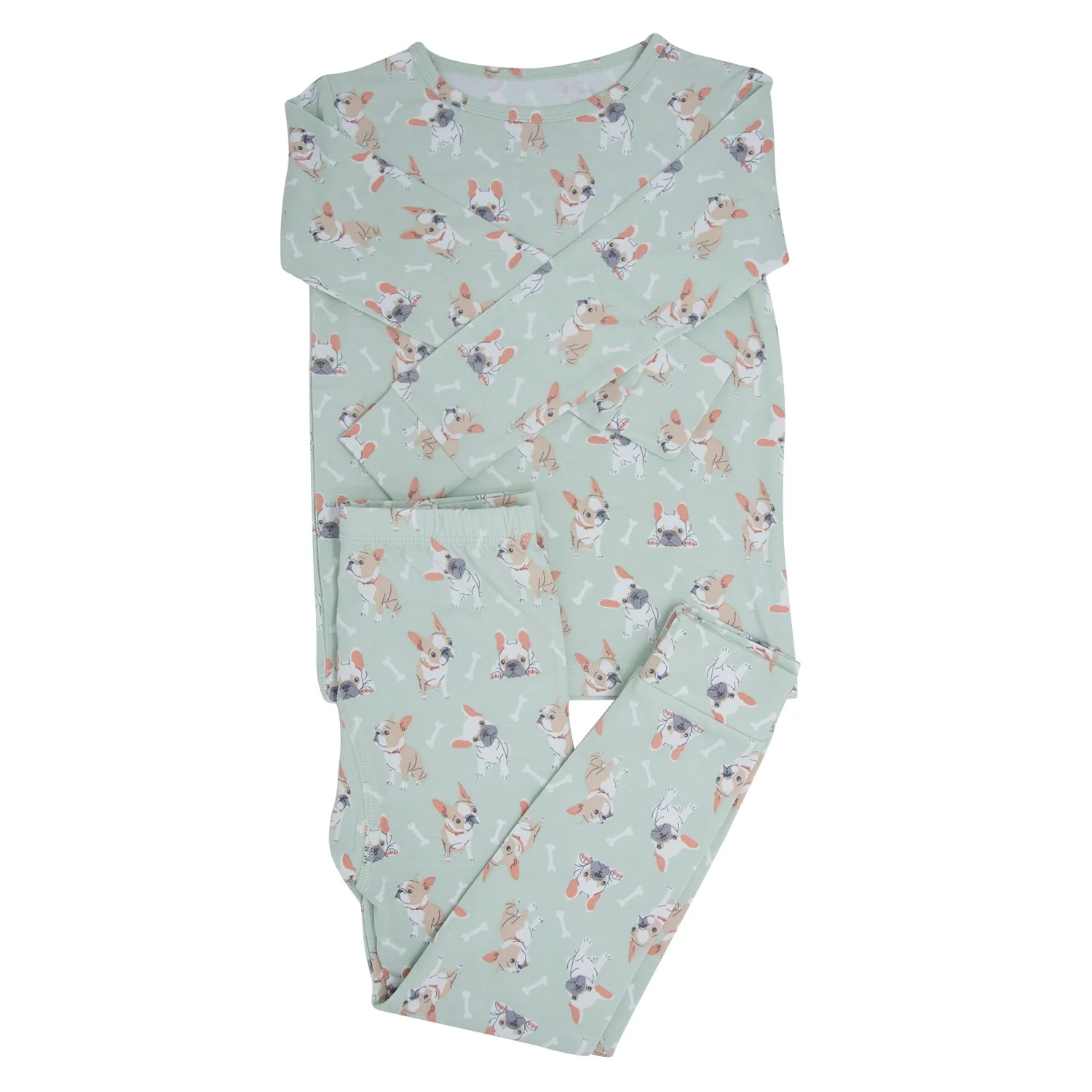 Effective Mint Frenchie Puppy Big Kid Pajama Dependable
