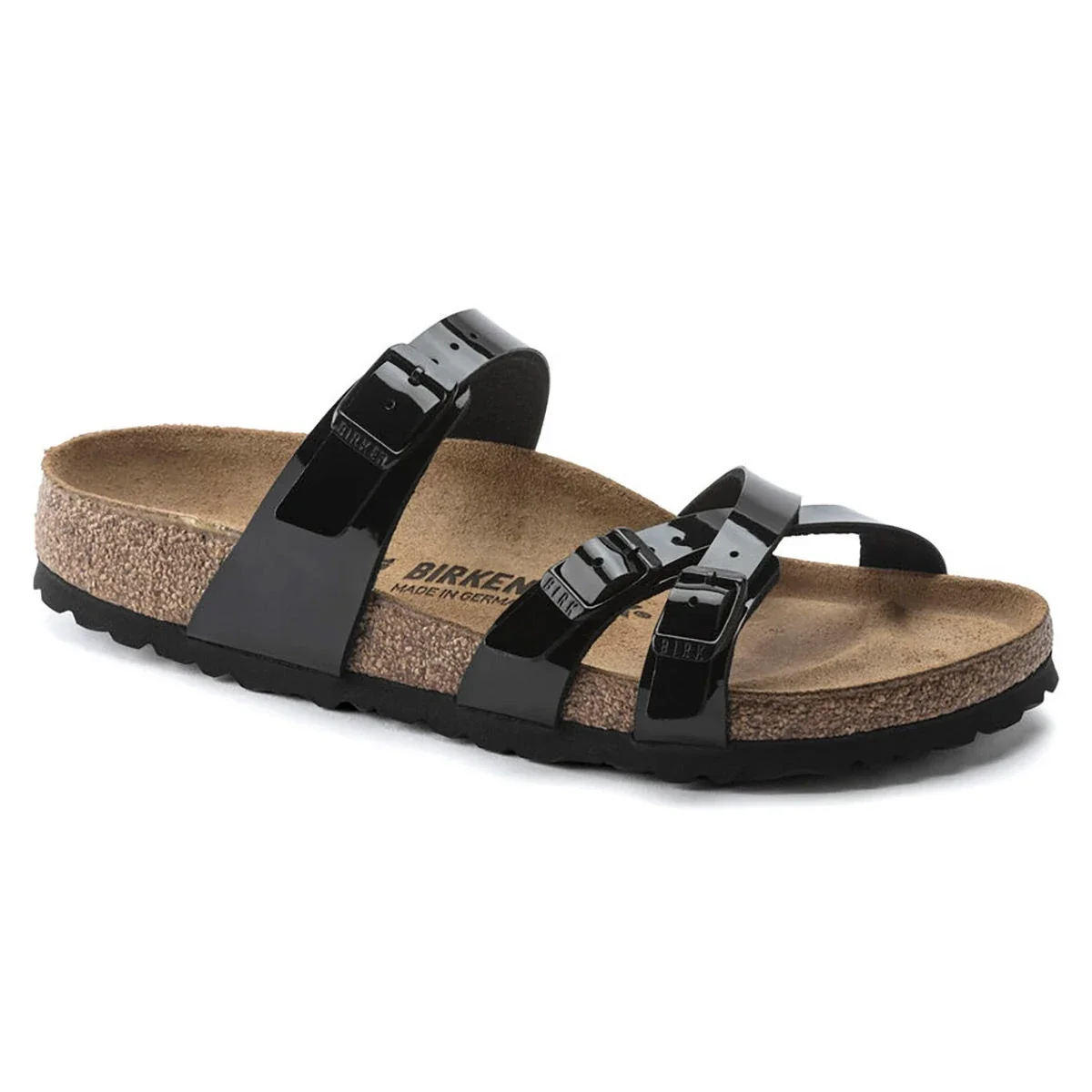 Certified Birkenstock Women's Franca Patent Birko-Flor Patent Sandals Eco-Friendly
