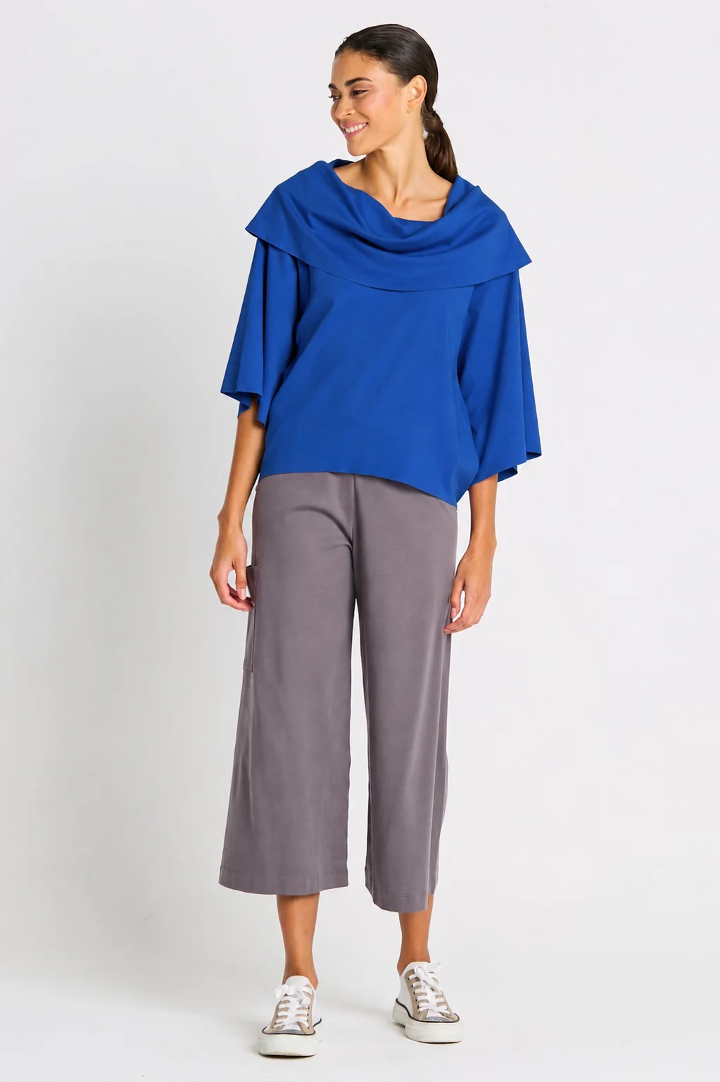 Consistent Pima Cotton Jackie O Top - Royal Original
